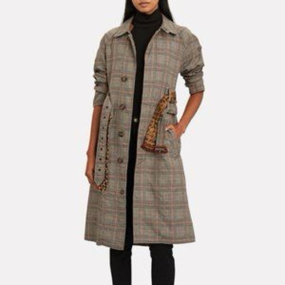 R13 Double belted trench coat size Large - Picture 1 of 17